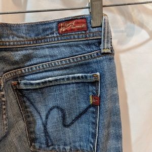 Medium wash flair jeans